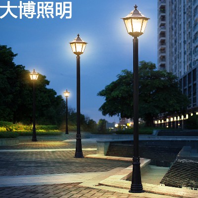 LED庭院燈歐式壓鑄鋁花邊直六角小區(qū)景觀燈廣場別墅照明燈具廠家