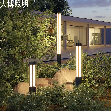 現(xiàn)代簡約LED柱形庭院燈防水亞克力戶外公園別墅小區(qū)景觀燈可定制