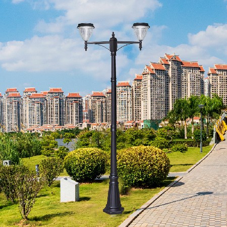 新款特色節(jié)能光伏太陽(yáng)能庭院燈戶外防水鋁制歐式LED景觀燈