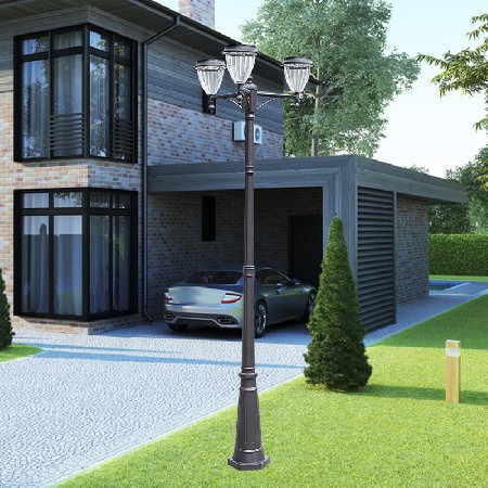 新款特色節(jié)能光伏太陽(yáng)能庭院燈戶外防水鋁制歐式LED景觀燈