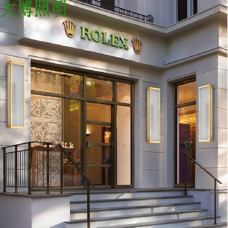 LED壁燈特色簡約方形電鍍拉絲不銹鋼壁燈戶外小區(qū)墻壁掛燈批發(fā)